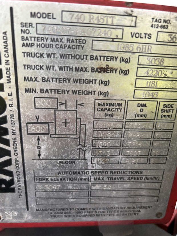 2007 Raymond 740-R45TT - FU17958