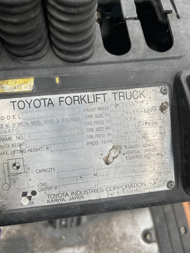 2005 Toyota 02-7FGA50 - FU18000