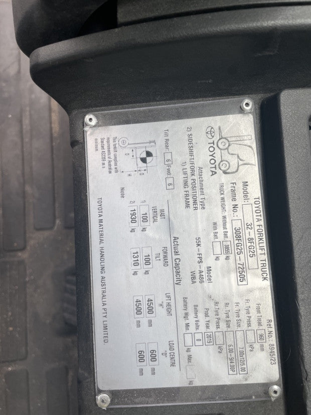 2019 Toyota 8FG25 - FU18419