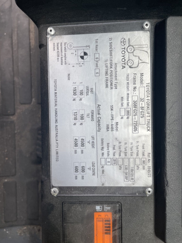 2019 Toyota 8FG25 - FU18419