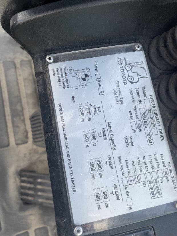 2018 Toyota 8FG25 - FU18442