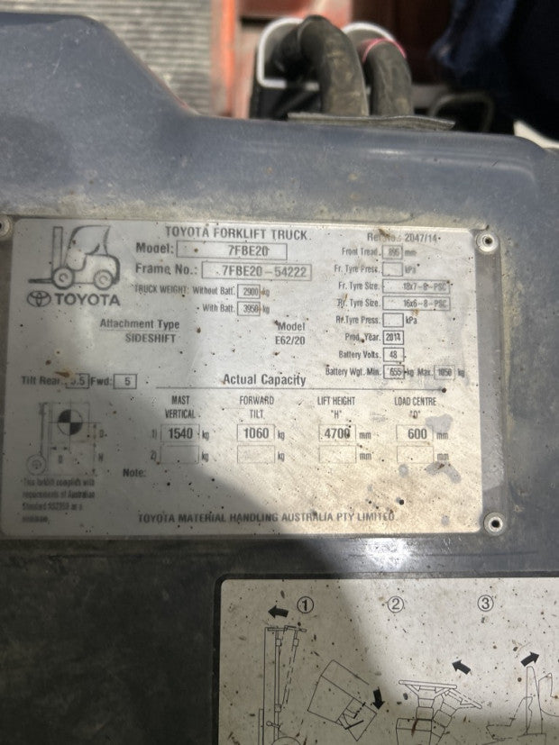 2014 Toyota 7FBE20 - FU18512