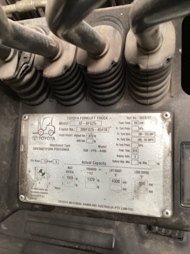 2016 Toyota 32-8FG25 - FU18615