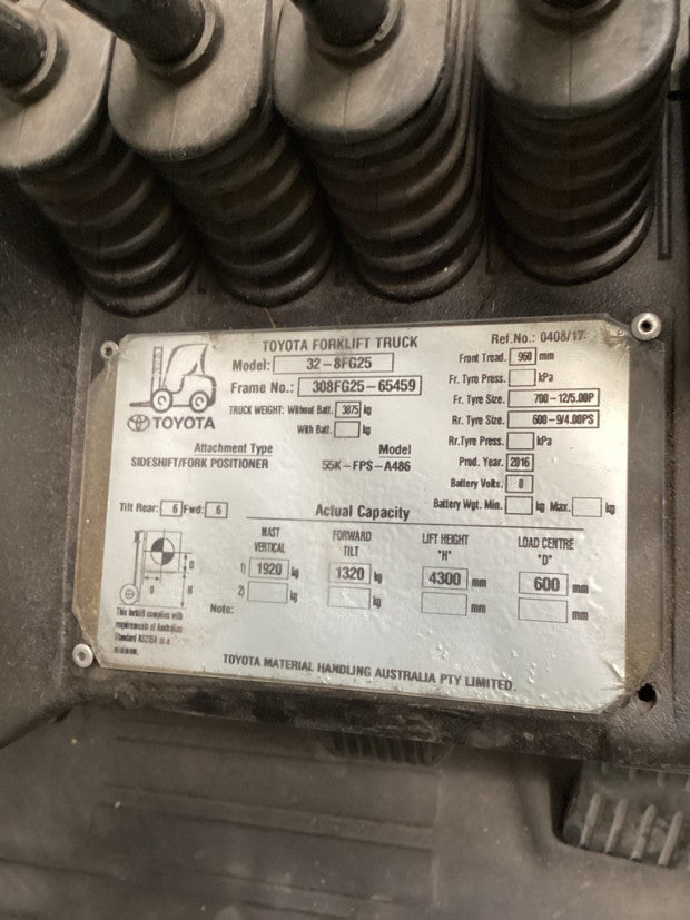 2016 Toyota 32-8FG25 - FU18639