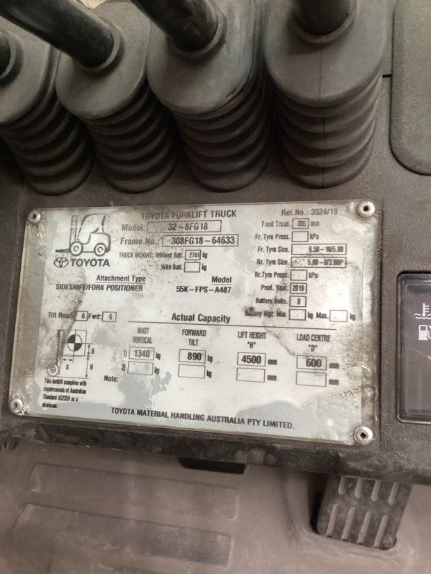 2019 Toyota 32-8FG18 - FU18658