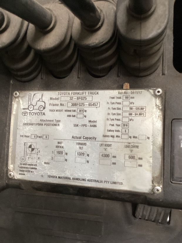 2016 Toyota 32-8FG25 - FU18635