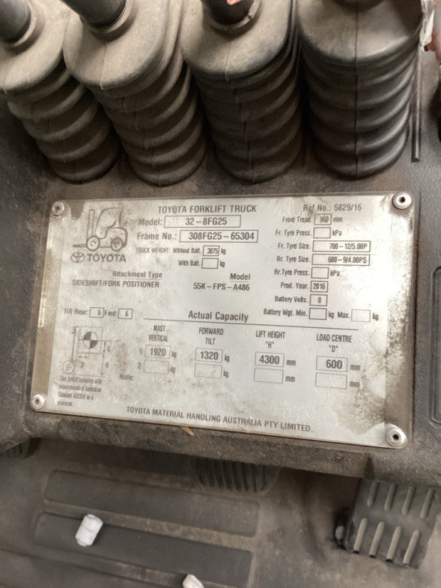 2016 Toyota 32-8FG25 - FU18608
