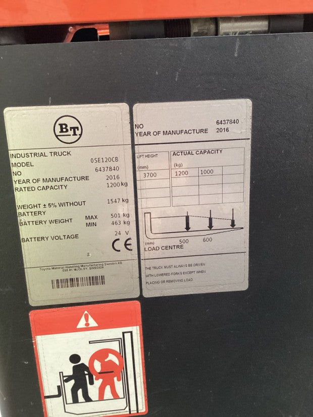 2016 BT OSE120CB - FU18872