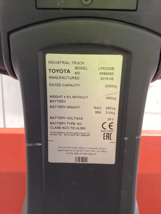 2019 BT LPE200B - FU18840