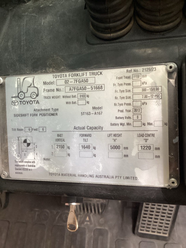 2013 Toyota 02-7FG45 - FU18856