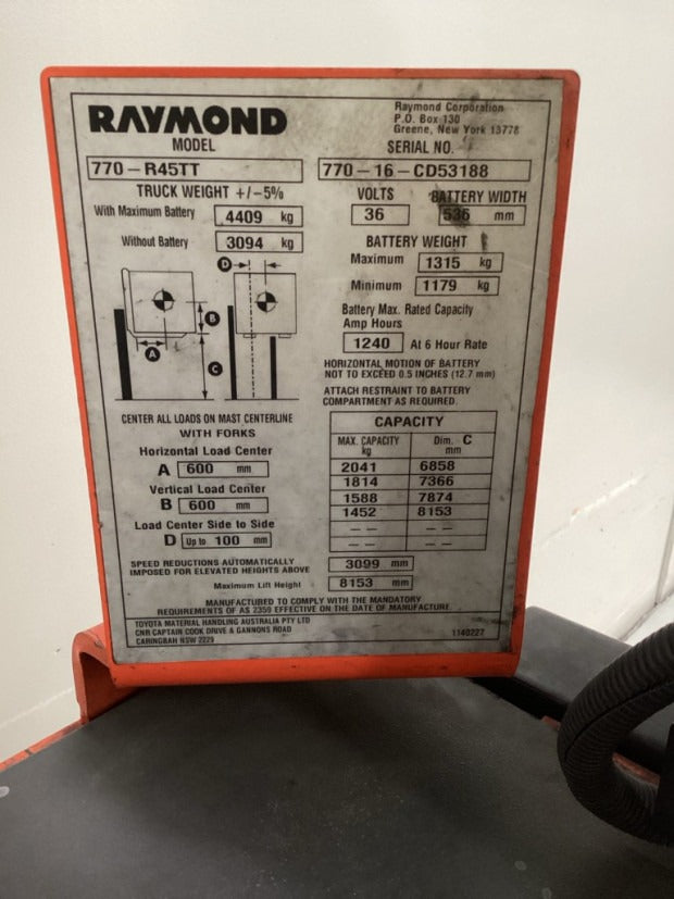 2016 Raymond 7700 - FU19254