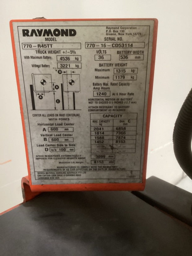2016 Raymond 7700 - FU19253