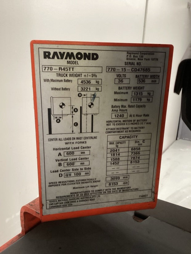 2015 Raymond 7700 - FU19256