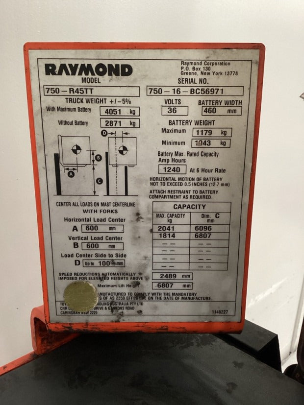 2016 Raymond R45TT - FU19730
