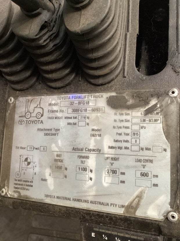 2015 Toyota 32-8FG18 - FU19893