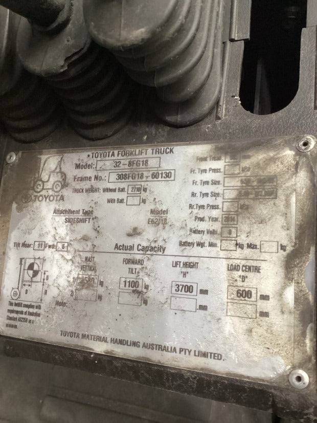 2014 Toyota 32-8FG18- FU19898