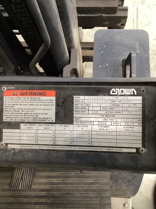 2005 Crown CG15 - FU19866