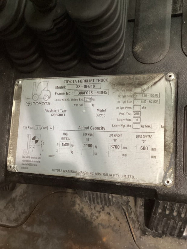 2018 Toyota 32-8FG18 -FU19946