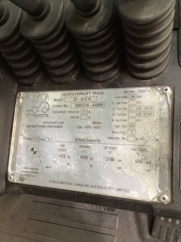 2018 Toyota 32-8FG18 - FU19953