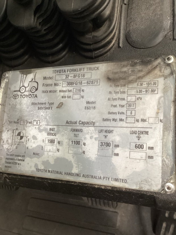 2016 Toyota 32-8FG15 -FU19754