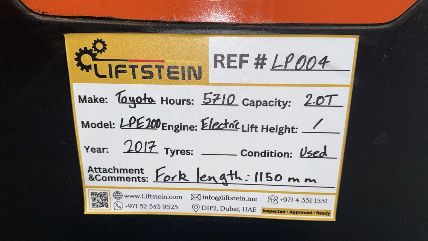 2017 Toyota LPE200 - LP005