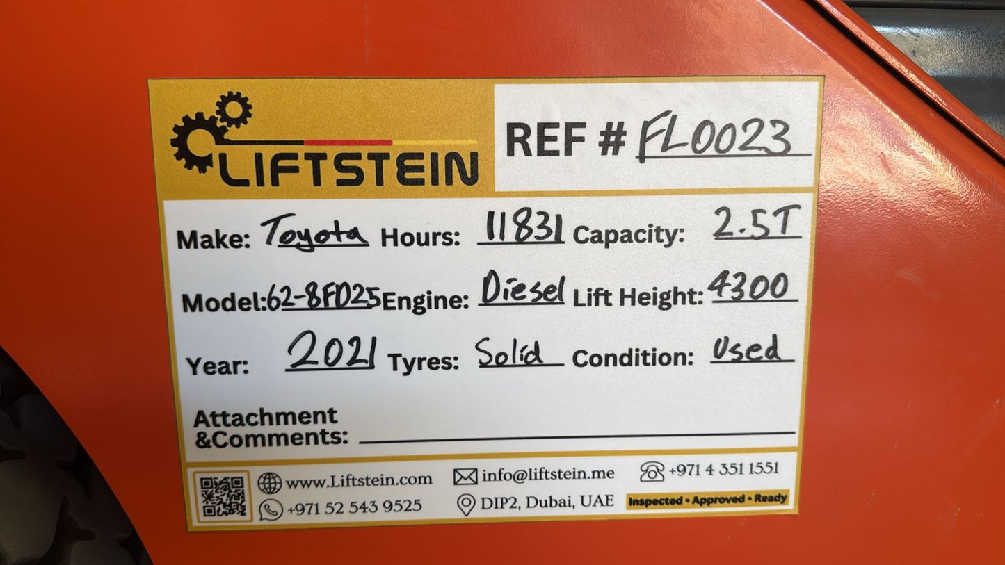 2021 Toyota 62-8FD25 - FL0023