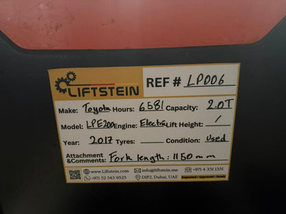 2017 Toyota LPE200 - LP006