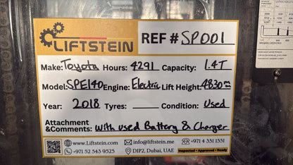 2018 Toyota SPE140 - SP001