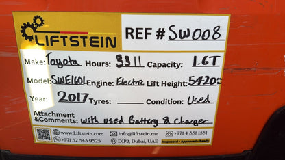 2017 Toyota SWE160L - SW008