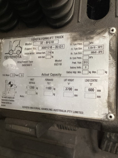 2013 Toyota 32-8FG18 - FU19894