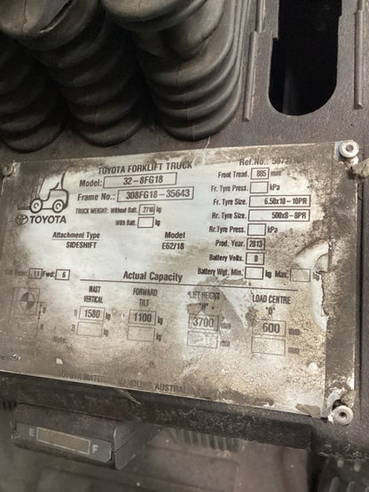 2013 Toyota 32-8FG18 - FU19891