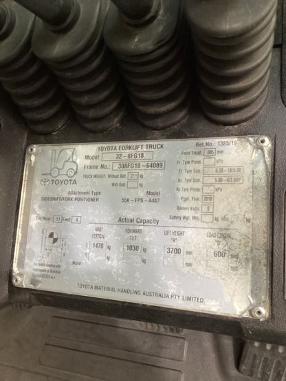 2018 Toyota 32-8FG18 - FU19953